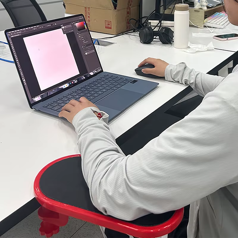 Attachable Rotating Computer Arm Support Bracket