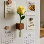 Wooden Magnetic Flower Tube Vase
