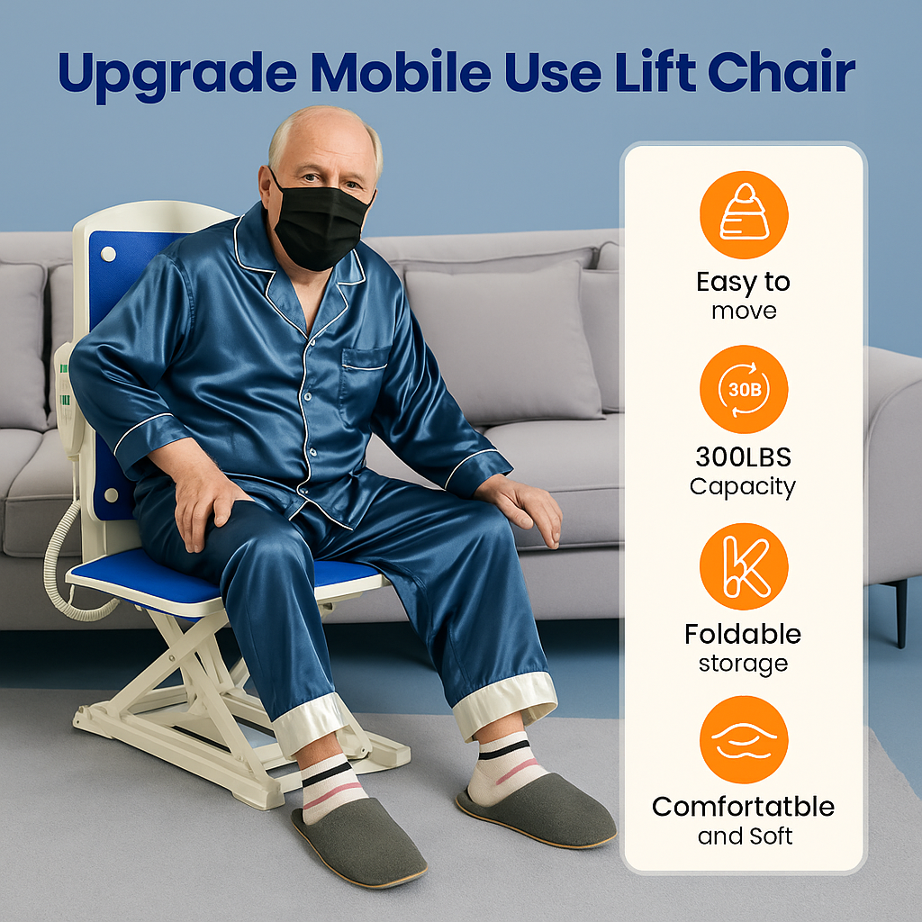 Medical Grade Foldable Electric Elderly Floor Lift Chair