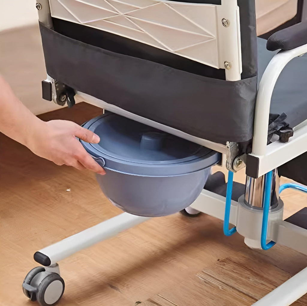 Height Adjustable Armrest Patient Transfer Mobility Chair