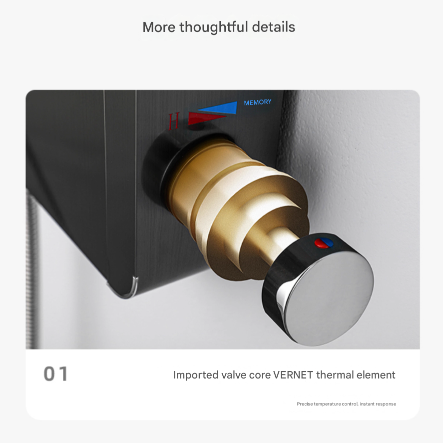 Smart Digital Display Elegant Rainfall Shower Set