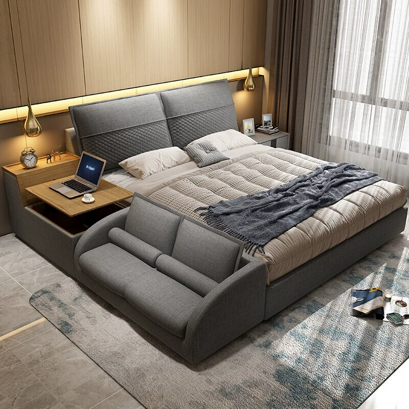 Smart Living Adjustable Built-in Desk Station Sofa Bed