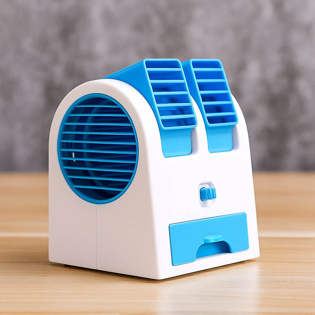 Dual-Outlet Turbo Cooling Desk Humidifier Fan