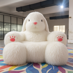 Giant Rabbit Cozy Plush Inflatable Sofa