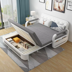 Modern Space-Saving Built-In Storage Sofa Bed