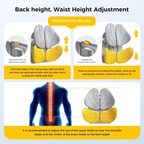 Adjustable Ergonomic Memory Foam Mesh Waist Relief Chair Cushion