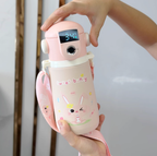 Fingerprint Lock Smart Temperature Display Kids Water Bottle