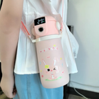 Fingerprint Lock Smart Temperature Display Kids Water Bottle
