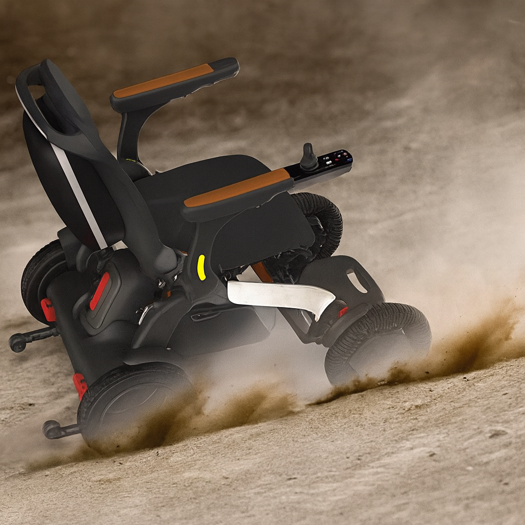 Climb Assist Lightweight Foldable Electric Mobility Wheelchair