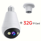 Fisheye Mini WiFi Bulb Security Camera