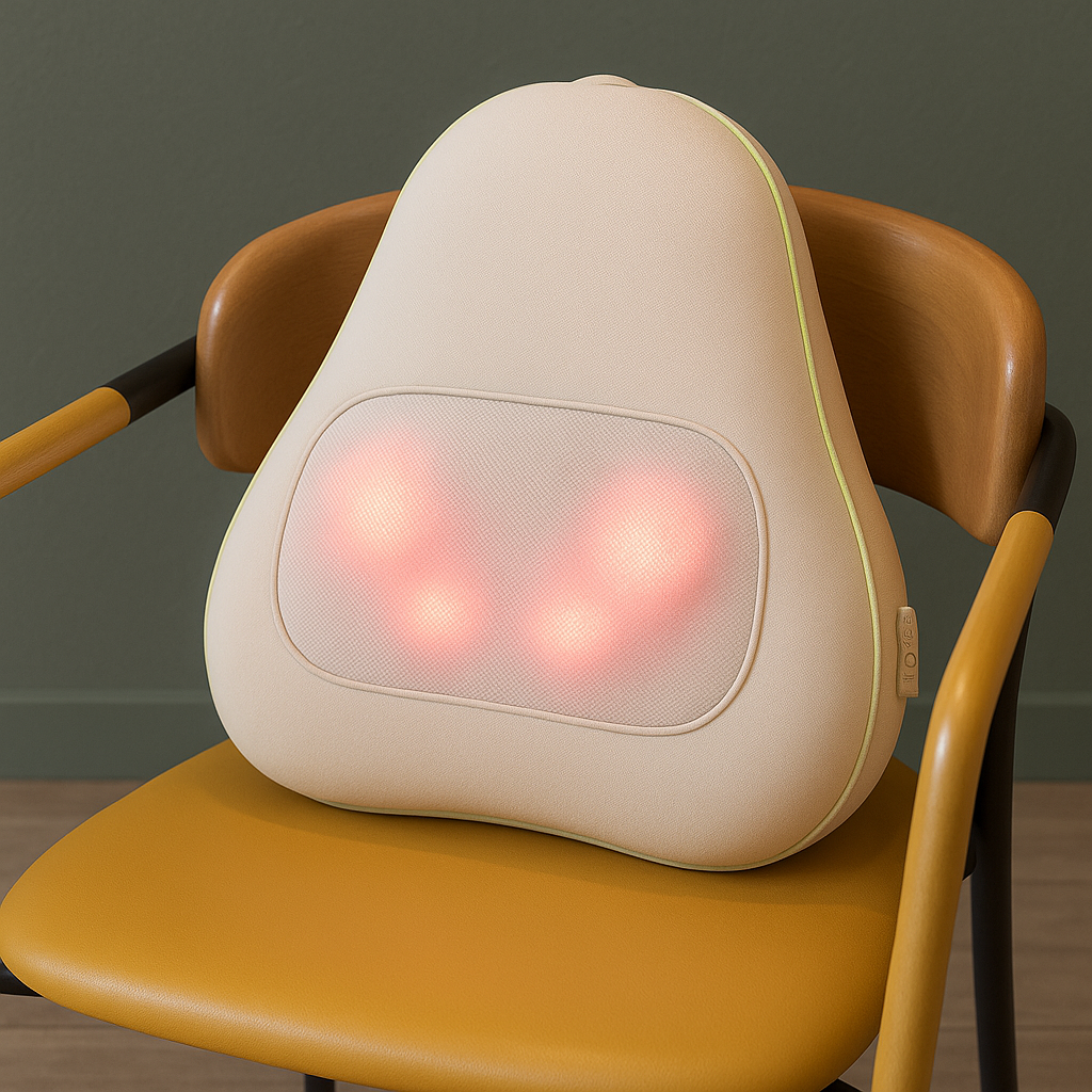 Ergonomic Back Support Heated Vibration Massager