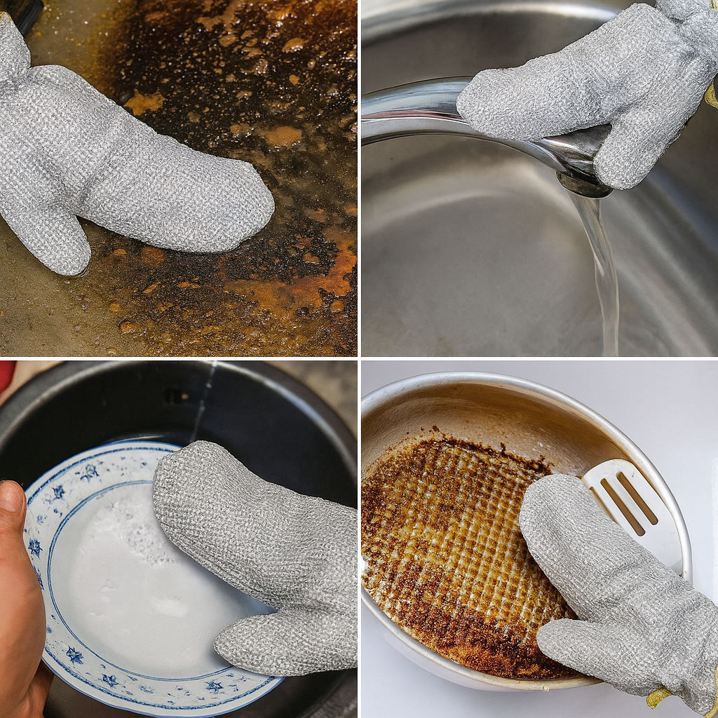 Heavy Duty Steel Wire Dishwashing Cleaning Gloves