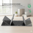 Universal Mini Foldable Wireless Keyboard with Touchpad