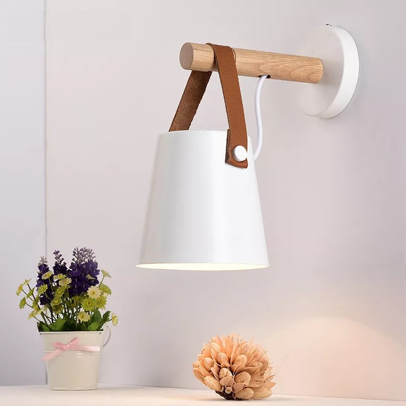 Nordic Style Wood Elegant Wall Lamp