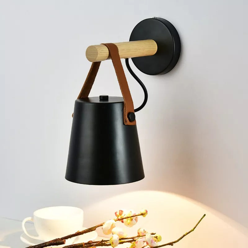 Nordic Style Wood Elegant Wall Lamp