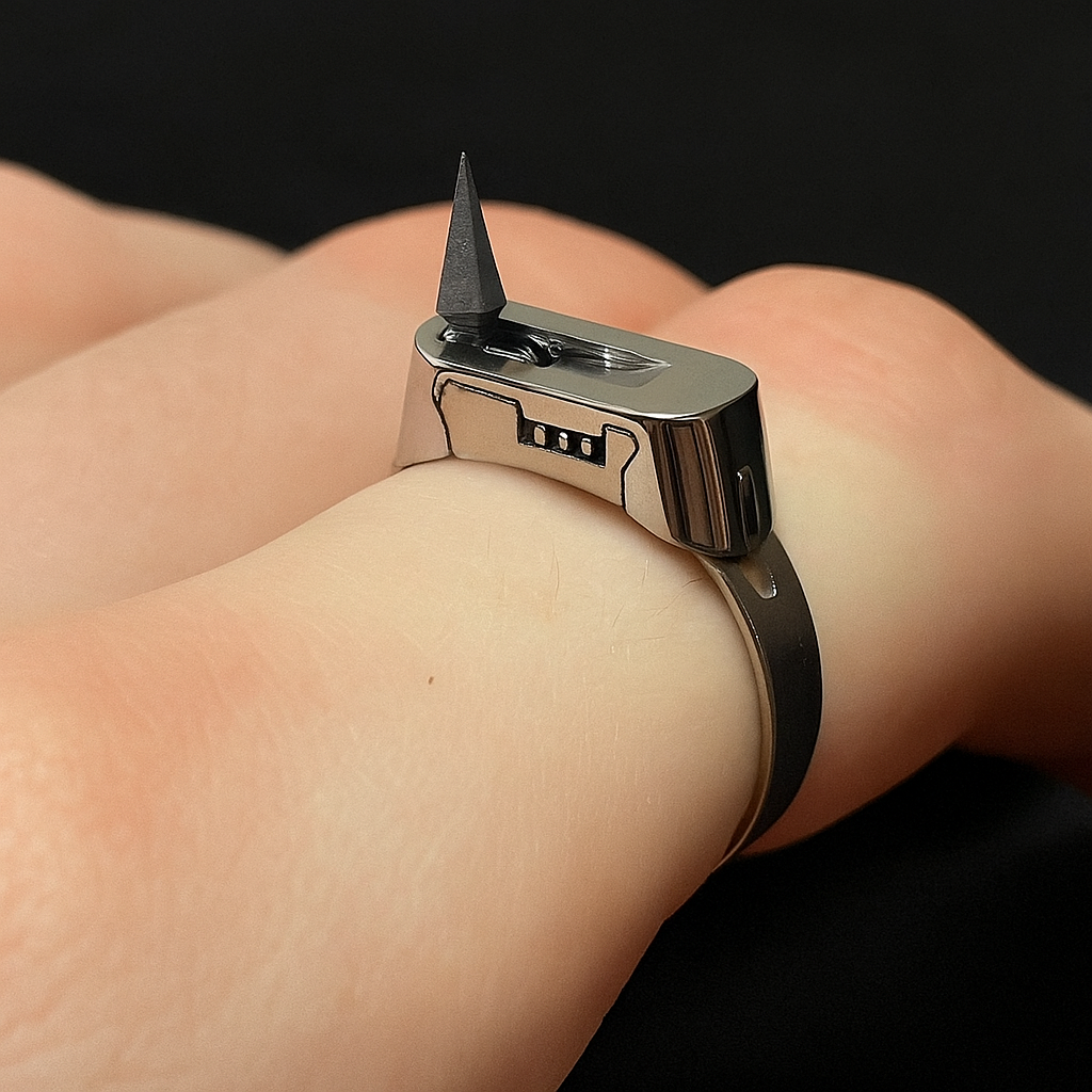 Stainless Steel Survival Self Defense Ring