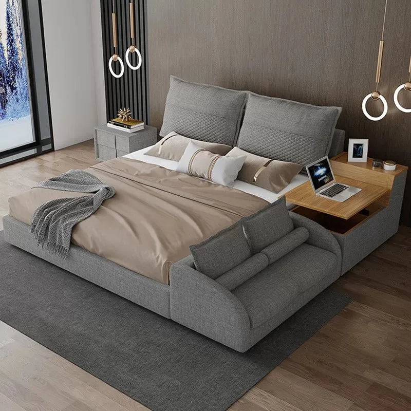 Smart Living Adjustable Built-in Desk Station Sofa Bed