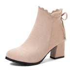 Ruffles Ankle Fall Women Boots