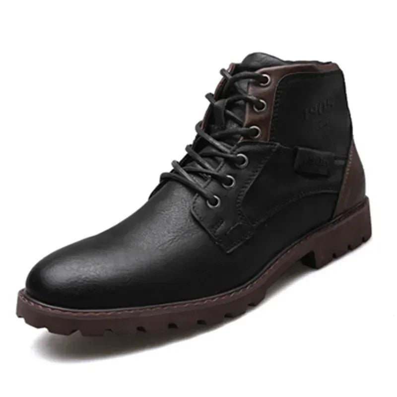 Fashion High-Cut Lace-up Vintage Style Men Winter Boots