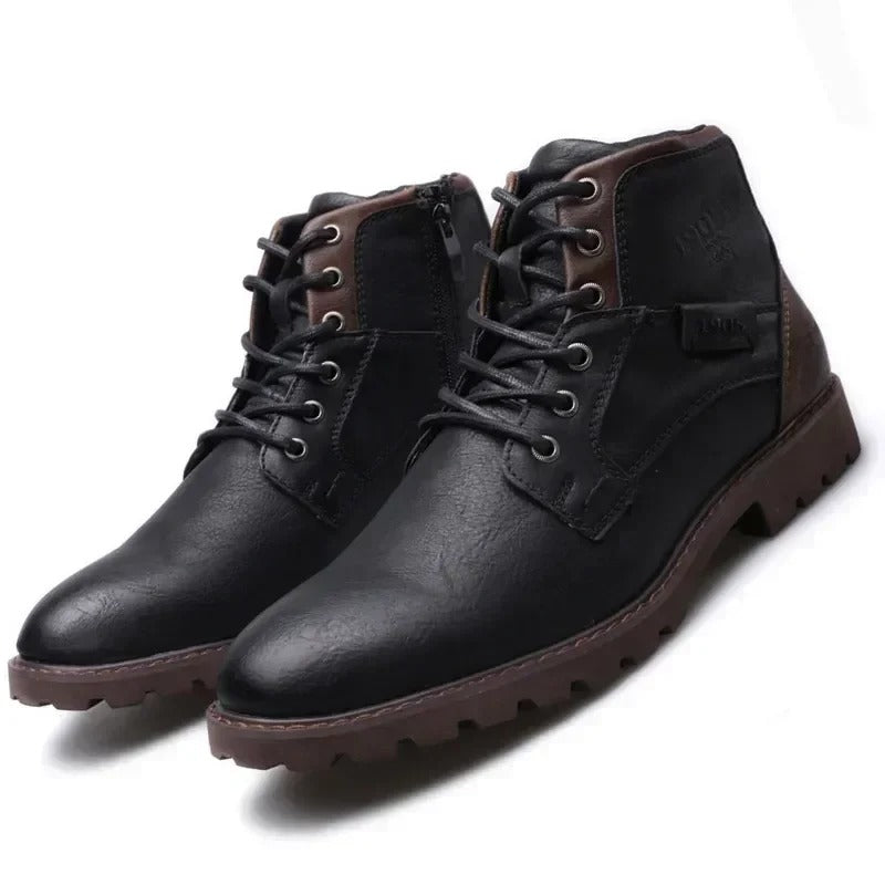 Fashion High-Cut Lace-up Vintage Style Men Winter Boots