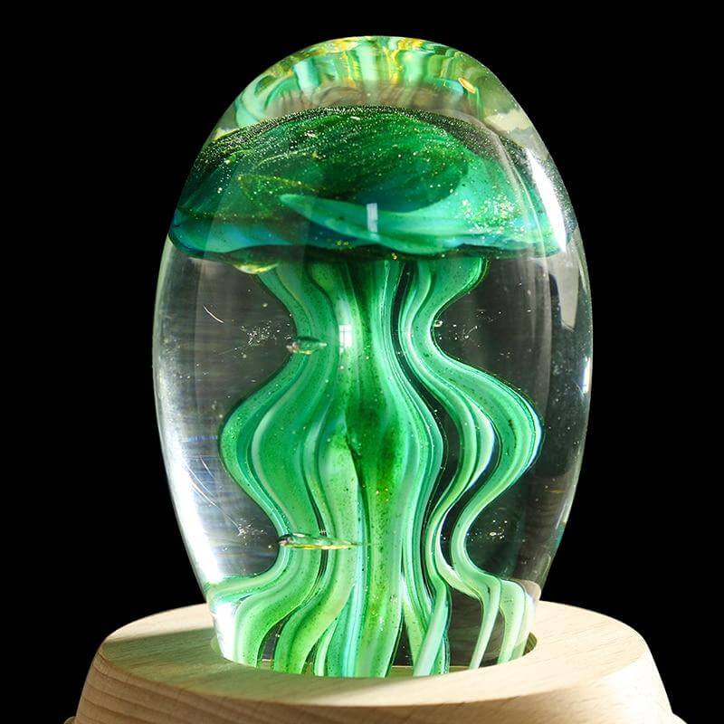 Jellyfish Hand Blown Glass Art Collectible