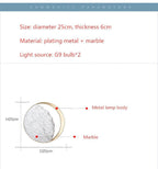 Waning Gibbous Moon Led Marble Wall Lamp