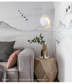 Waning Gibbous Moon Led Marble Wall Lamp