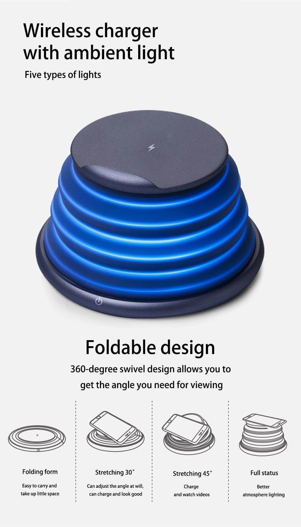 Foldable Light-up Wireless Charger