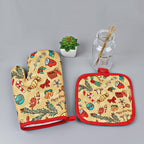 Heat Resistant Christmas Oven Mitts