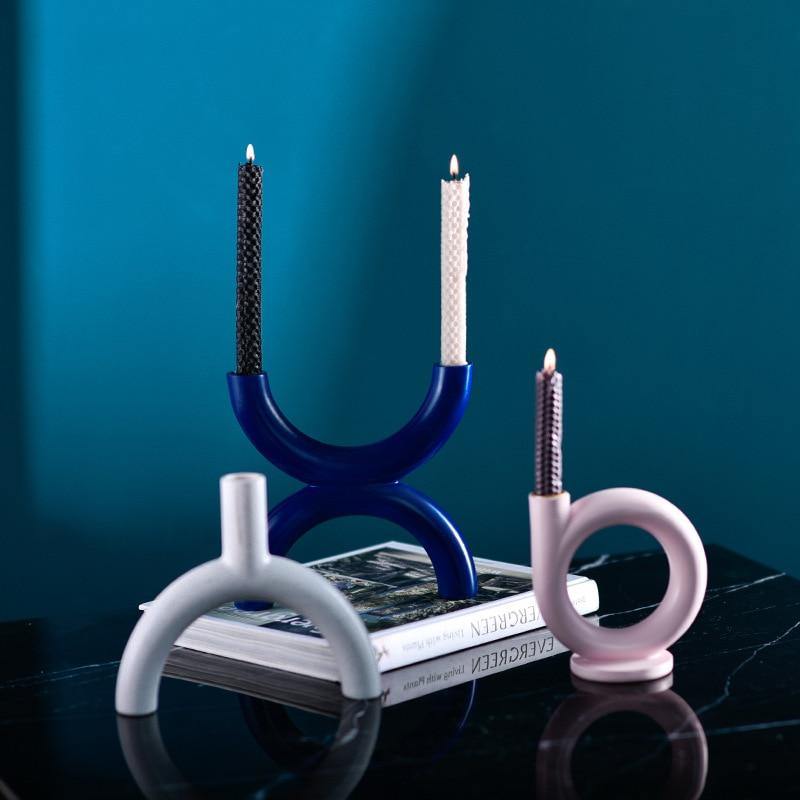 Colorful Abstract Candle Holder