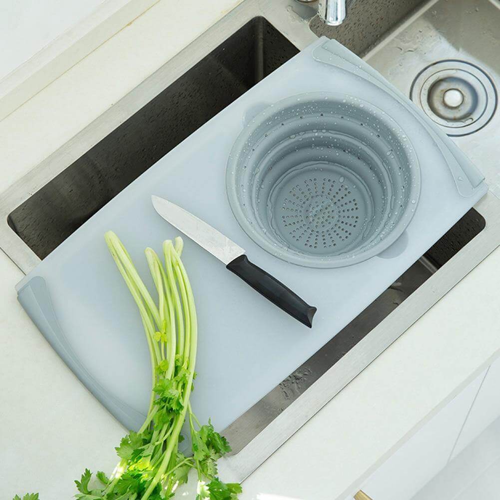 Multifunctional Ultimate 3 in 1 Cutting Board with Drain Basket