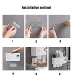 Wall-Mounted Magnetic Bathroom Organizer