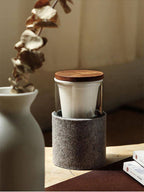 Creative Glass Tea Infuser with Wooden Lid