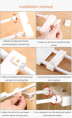 No-Drill Adjustable Kitchen Cabinet Organizer Rack