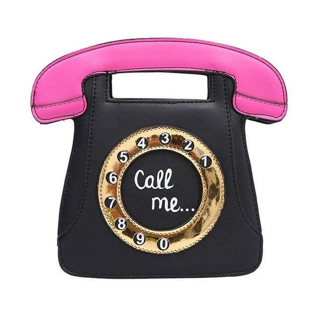 Telephone Shaped Women Retro Crossbody Handbag