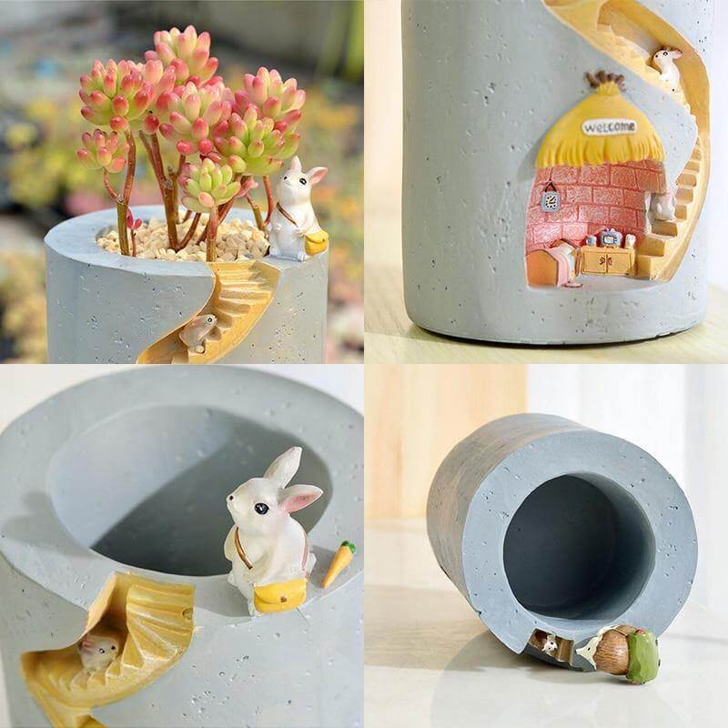 Creative Cozy Minimal Animal Life Flower Pot