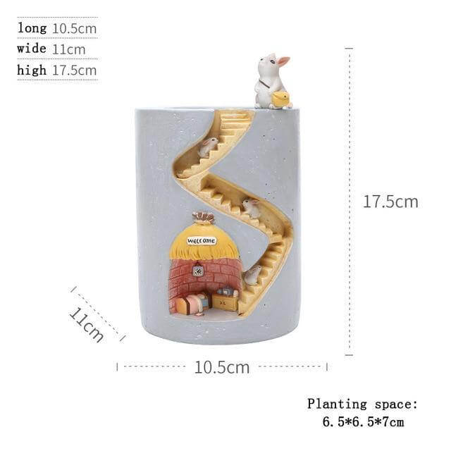 Creative Cozy Minimal Animal Life Flower Pot