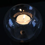 2pcs Crystal Glass Simple Candle Holder