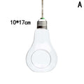 Hanging Glass Light Bulb Lamp Shape Flower Water Plant