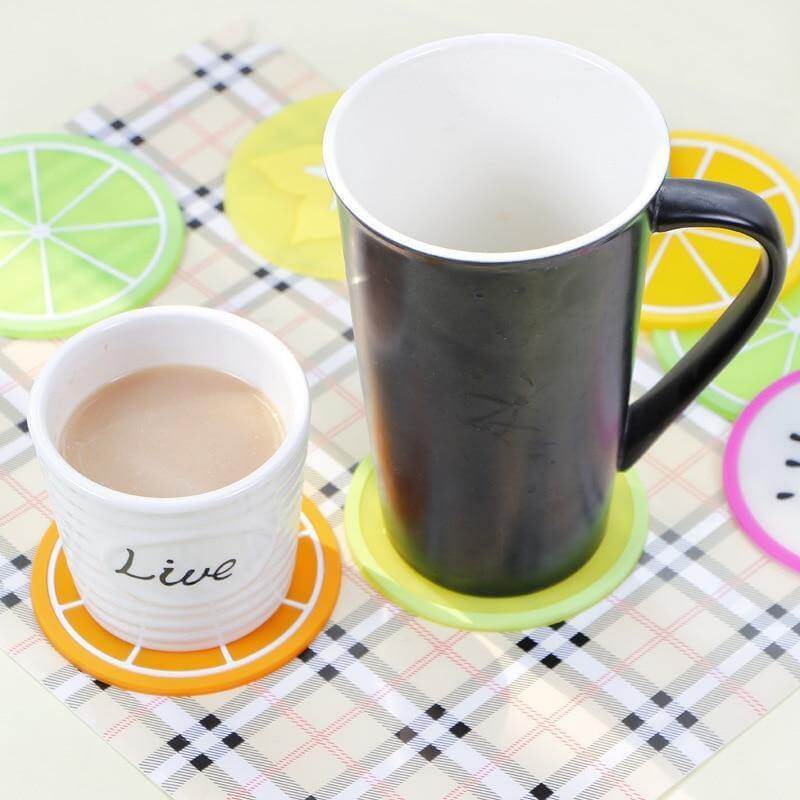 5pcs Silicon Custom Fruit Coasters