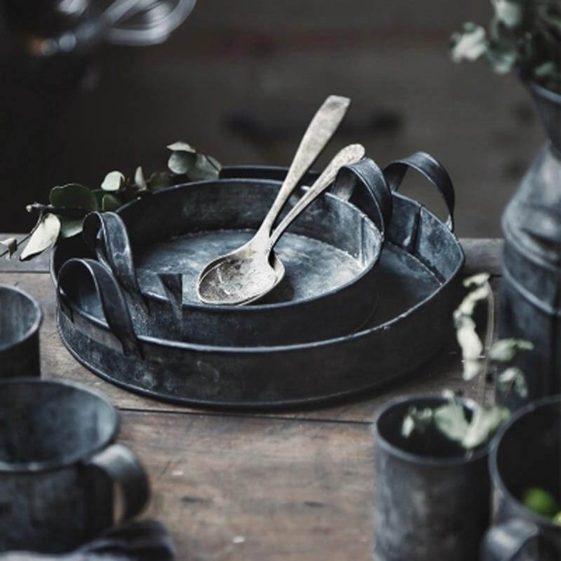 Rustic Wrought Iron Serving Set
