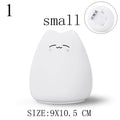 Colorful LED Silicone Touch Sensor Cat Night Lamp