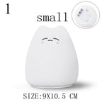 Colorful LED Silicone Touch Sensor Cat Night Lamp