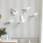 Free Flying Birds Resin Wall Decor