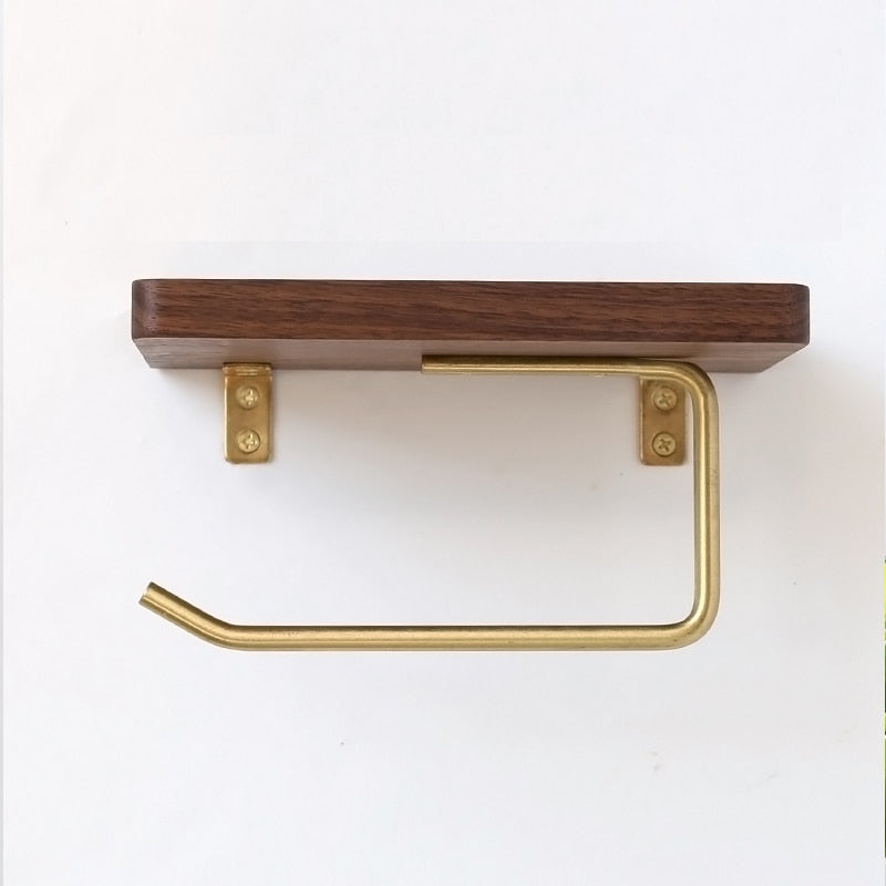 Nordic Wooden Toilet Paper Holder Shelf