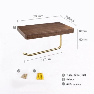 Nordic Wooden Toilet Paper Holder Shelf
