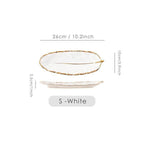 Creative Gold Color Ceramic Plate Set