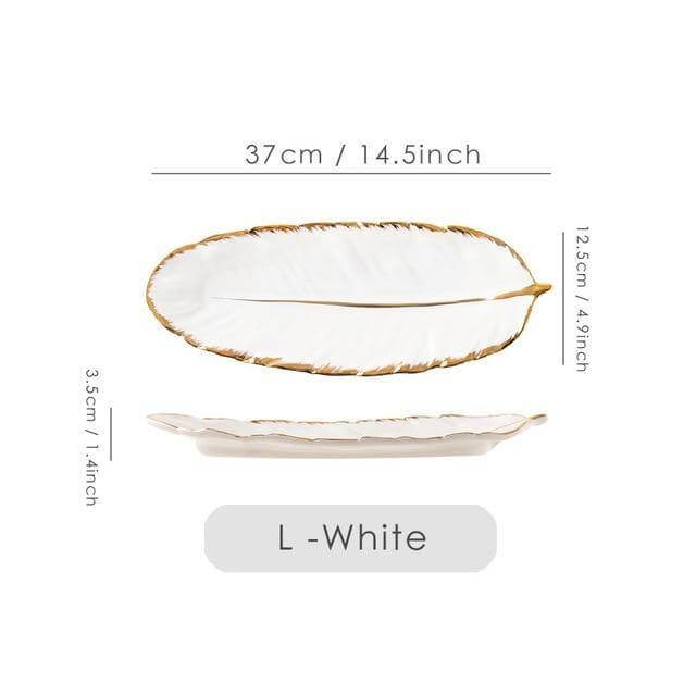Creative Gold Color Ceramic Plate Set