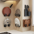 Mat Black No Drill Metal Kitchen Storage