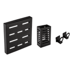 Mat Black No Drill Metal Kitchen Storage